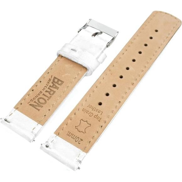Quick Release - Top Grain Leather Watch Band Strap - Choice of Width